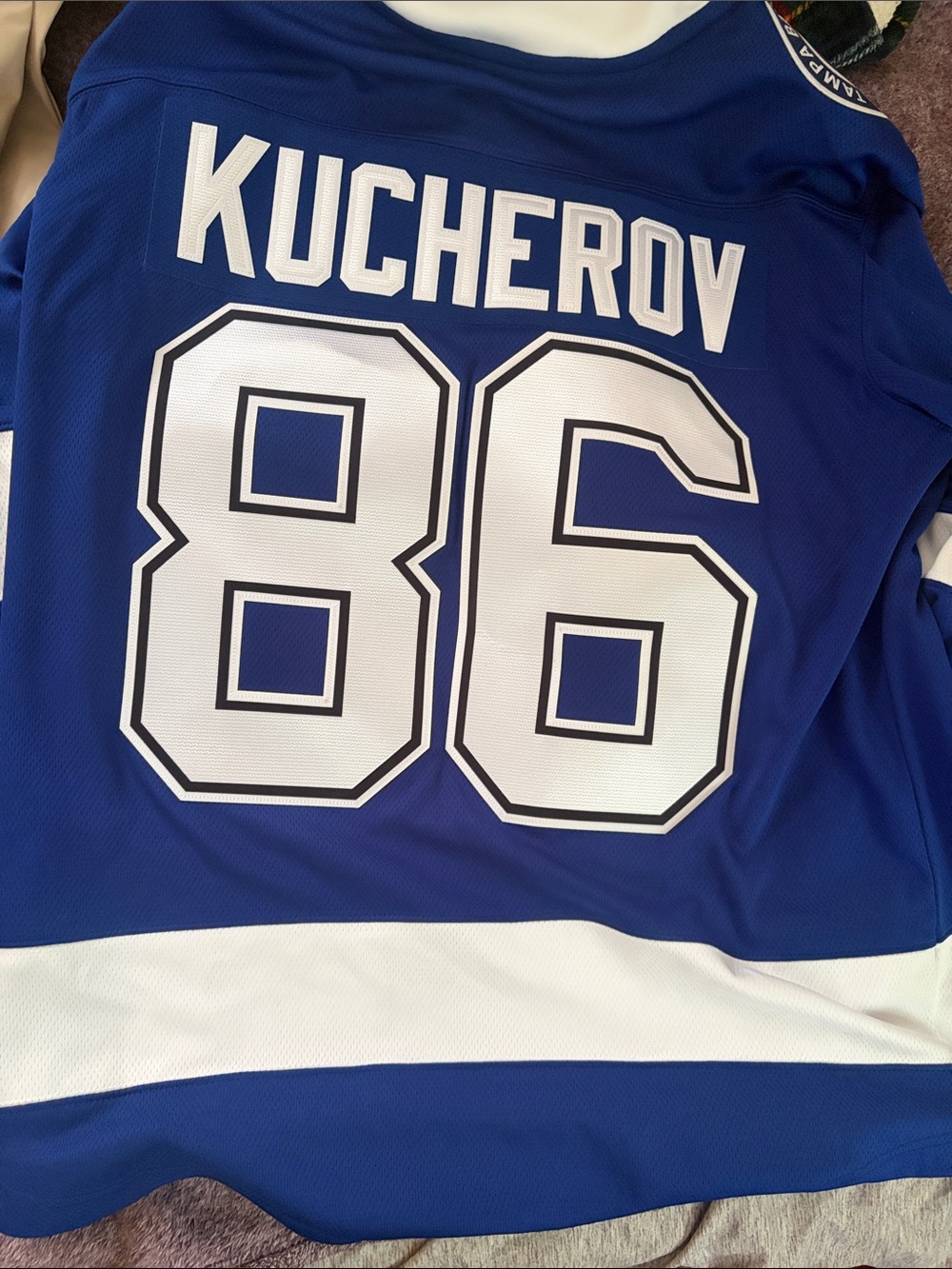 Men's Tampa Bay Lightning Nikita Kucherov Fanatics Blue Home Breakaway Jersey S - Picture 3 of 5
